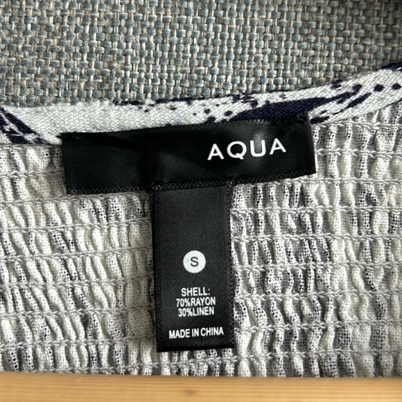 AQUA Smocked Floral Print Midi Dress Size S - Picture 5 of 16